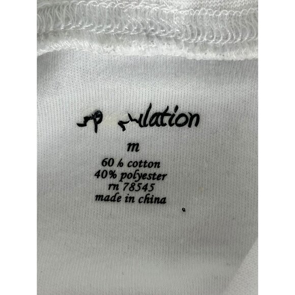 Speculation Women's Top White Long Sleeve Mock Neck Cotton Pullover Sweater M - Picture 2 of 5